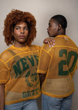 Collegiate Mesh Football Jersey(Mustard)