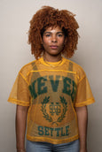 Collegiate Mesh Football Jersey(Mustard)