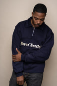 Zipper Rugby Sweatshirt(Navy)