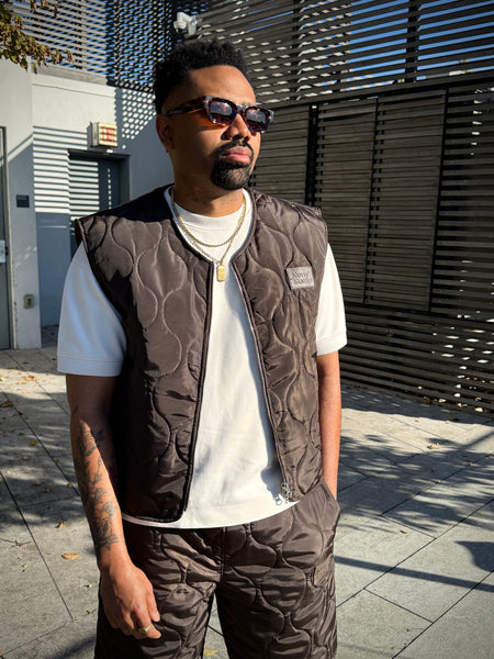 Quilted Vest(Chocolate)