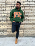 Collegiate Crop Hoodie(Green)