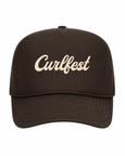 CURLFEST Script Trucker Hat(Brown)