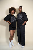 Oversized Collegiate Tee(Black)