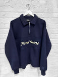 Zipper Rugby Sweatshirt(Navy)