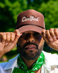 CURLFEST Script Trucker Hat(Brown)