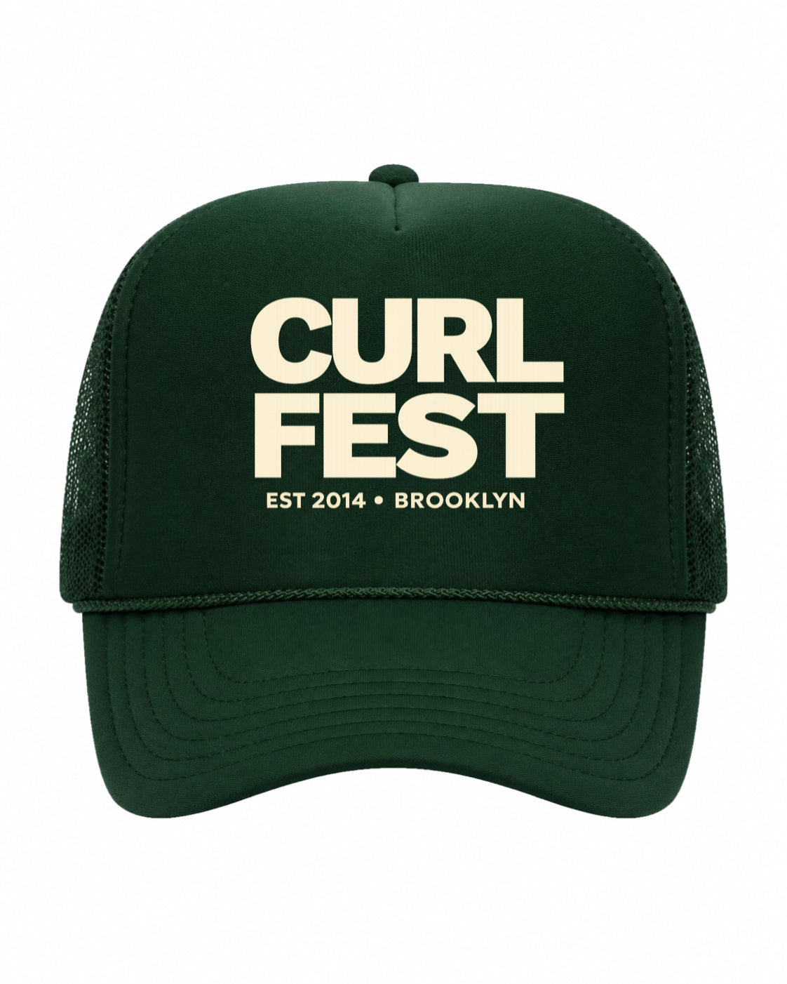 CURLFEST Logo Trucker Hat(Dk. Green)