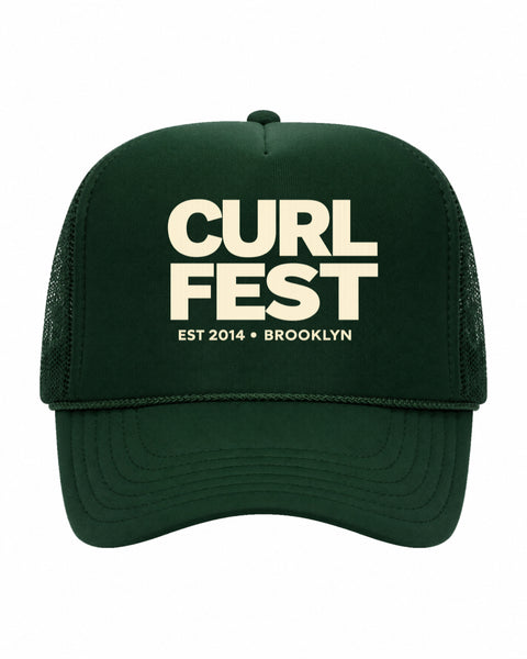 CURLFEST Logo Trucker Hat(Dk. Green)