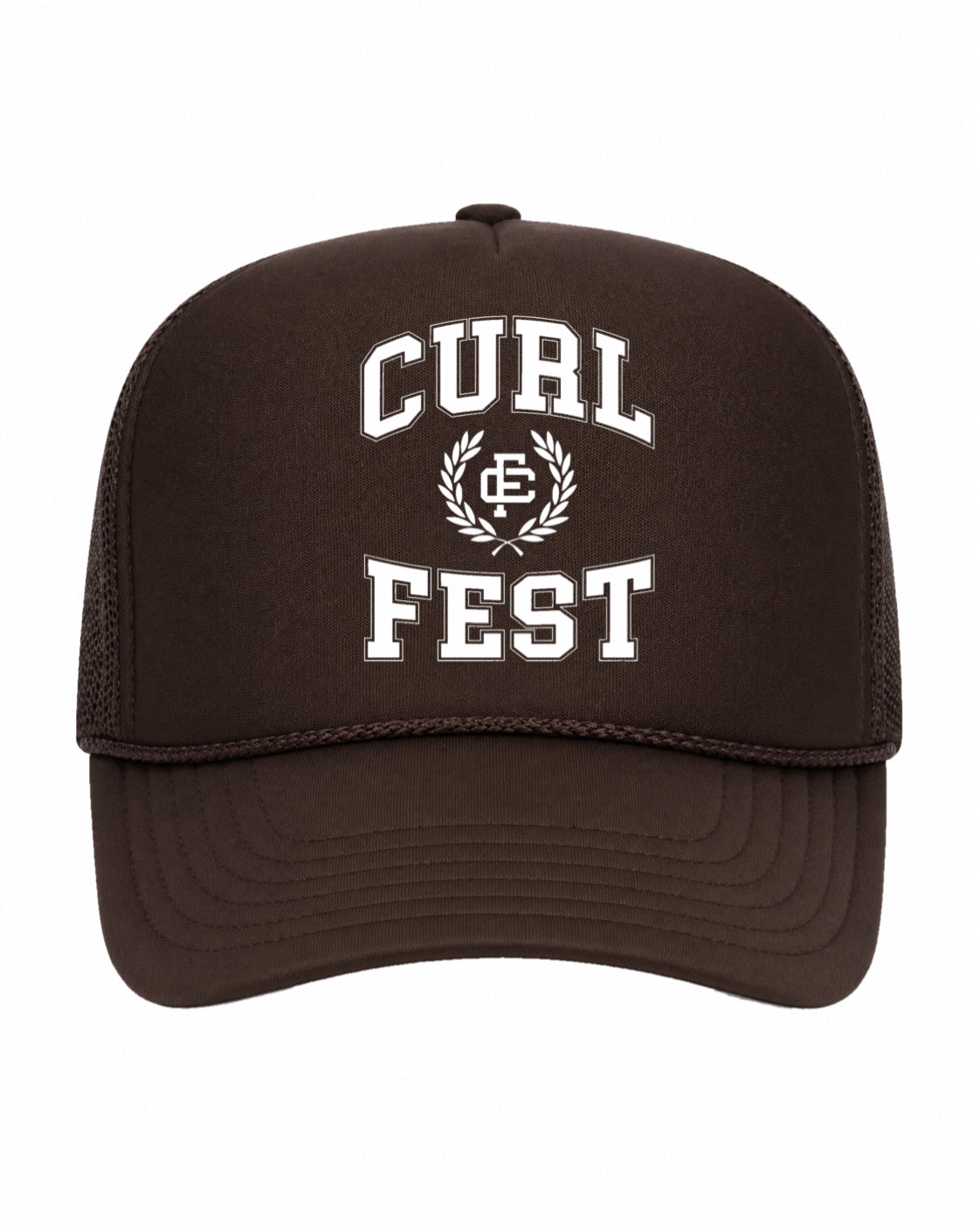 CURLFEST Collegiate Trucker Hat(Brown)